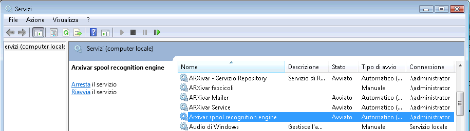 Servizio Spool Recognition